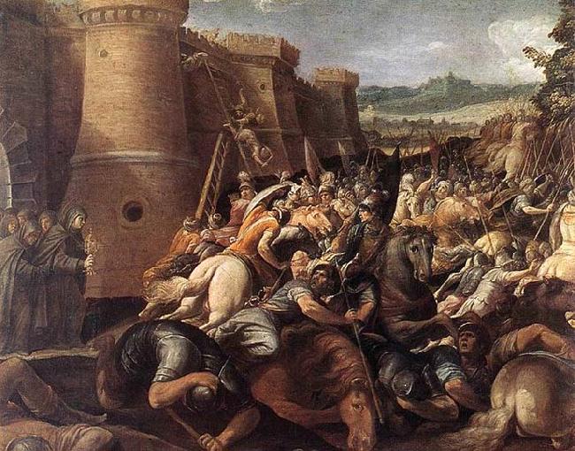 GIuseppe Cesari Called Cavaliere arpino St Clare with the Scene of the Siege of Assisi China oil painting art